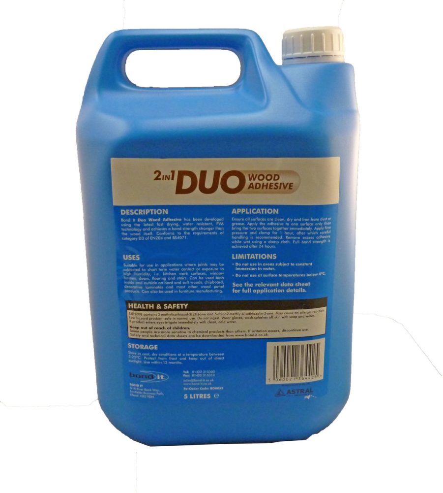Bond It Duo 2 in 1 Wood Glue 5 Litre White - Image 2