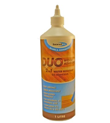 Bond It Duo 2 in 1 Wood Glue 1 Litre White