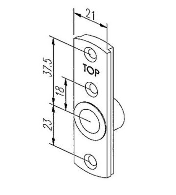 Yale Slim Centre Bracket to suit Top Turn Window Hinges