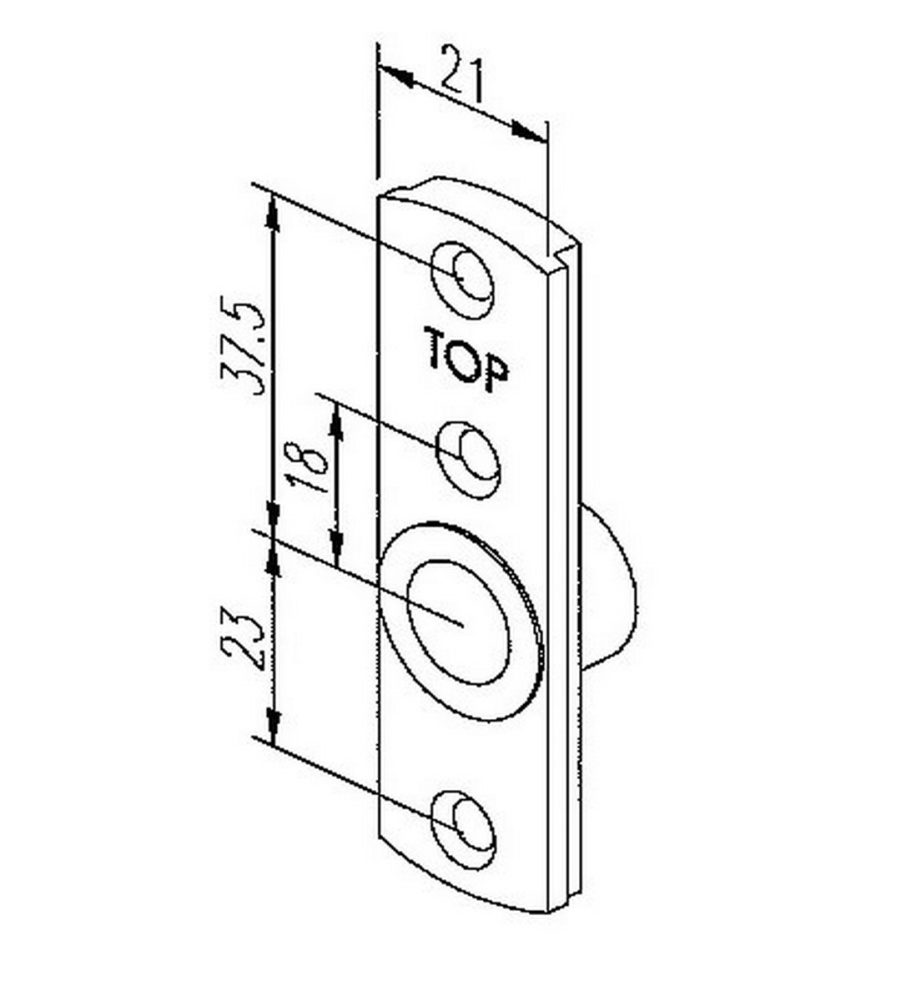 Yale Slim Centre Bracket to suit Top Turn Window Hinges