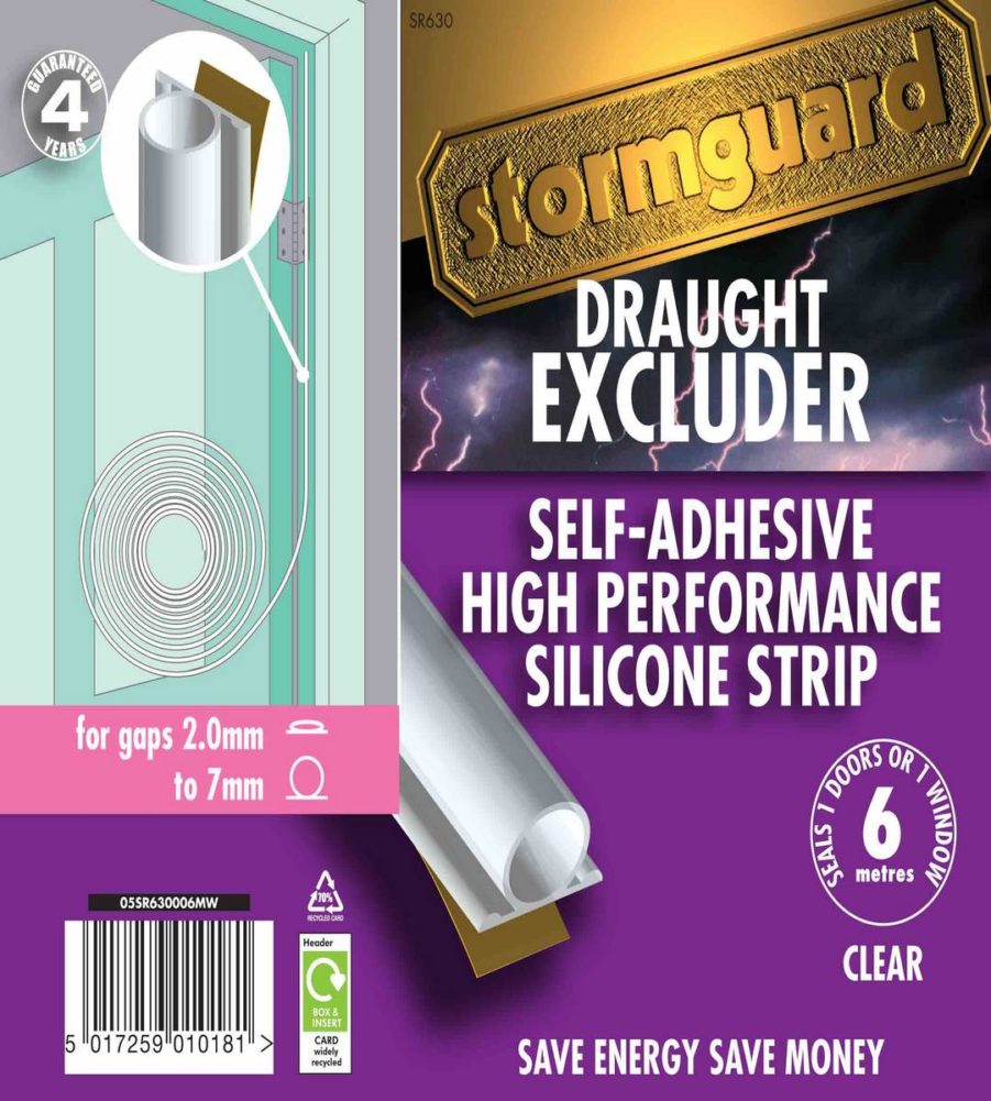 Stormguard Self Adhesive O-Tube Weatherseal Clear 6m 05SR630