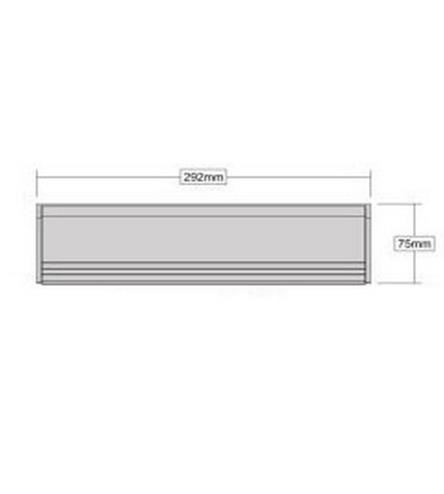 Aluminium Internal Letterplate with Flap Silver Finish 06 SR 031 - Image 2