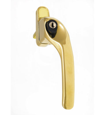 Endurance Polished Gold Right Hand Window Handle 30mm Spindle