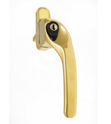 Endurance Polished Gold Right Hand Window Handle 40mm Spindle