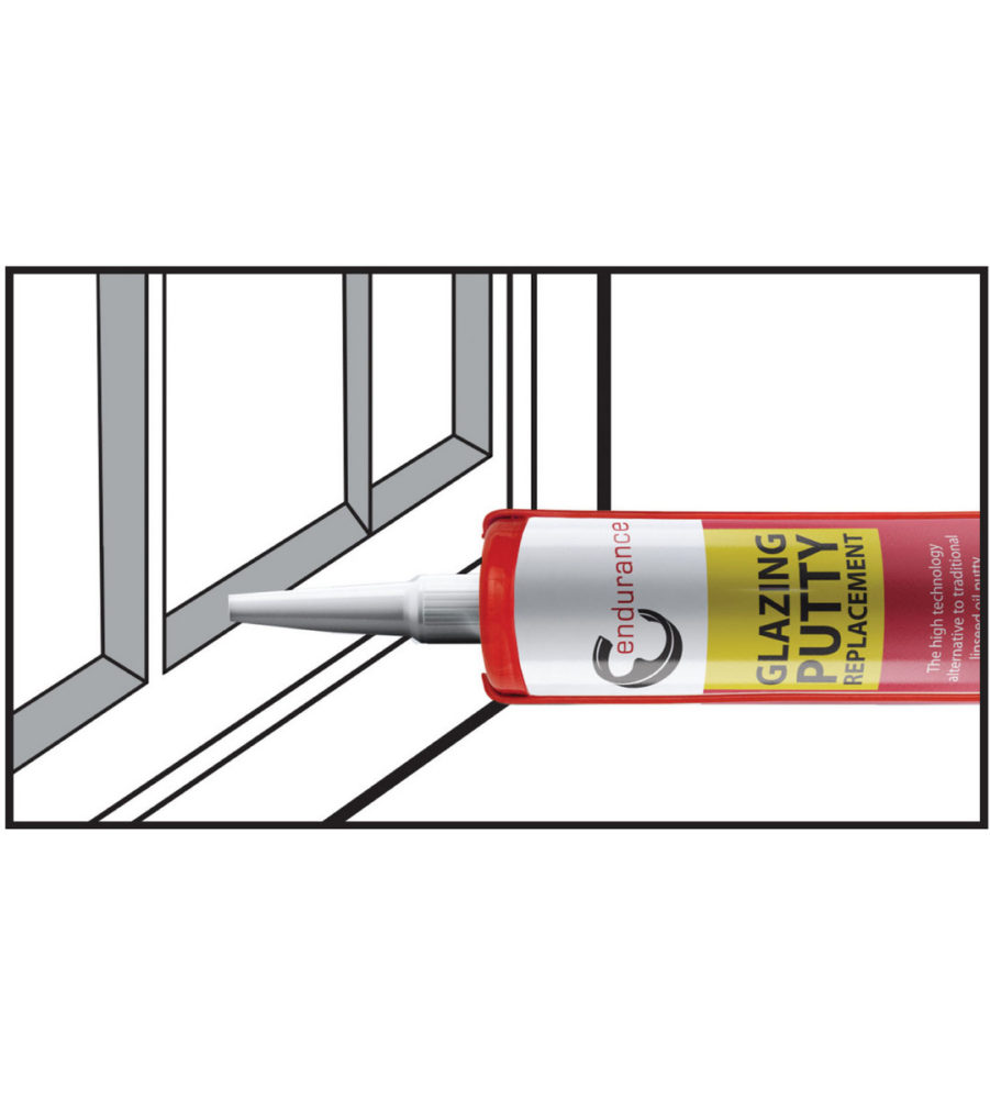 Endurance WHITE Glazing Putty Replacement 310ml - Image 2