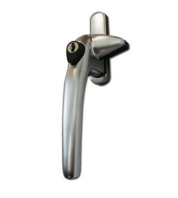 Adjustable Cockspur Window Handle Left Hand Silver