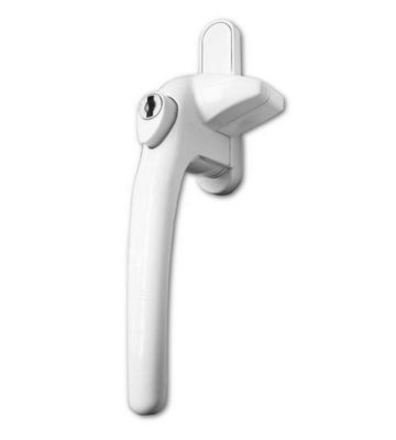 Adjustable Cockspur Window Handle Left Hand White