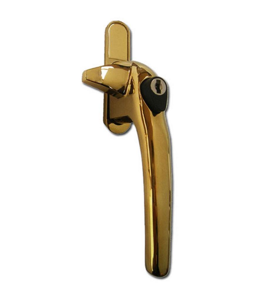 Adjustable Cockspur Window Handle Right Hand Polished Brass Sealco