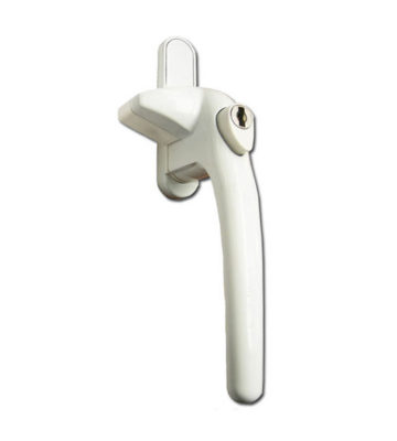 Adjustable Cockspur Window Handle Right Hand White