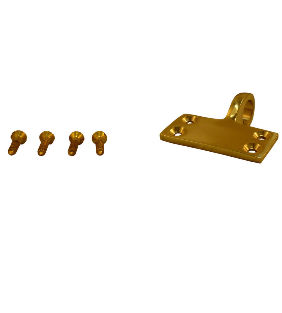 204 Flat Sash Eye Polished Brass - Image 3