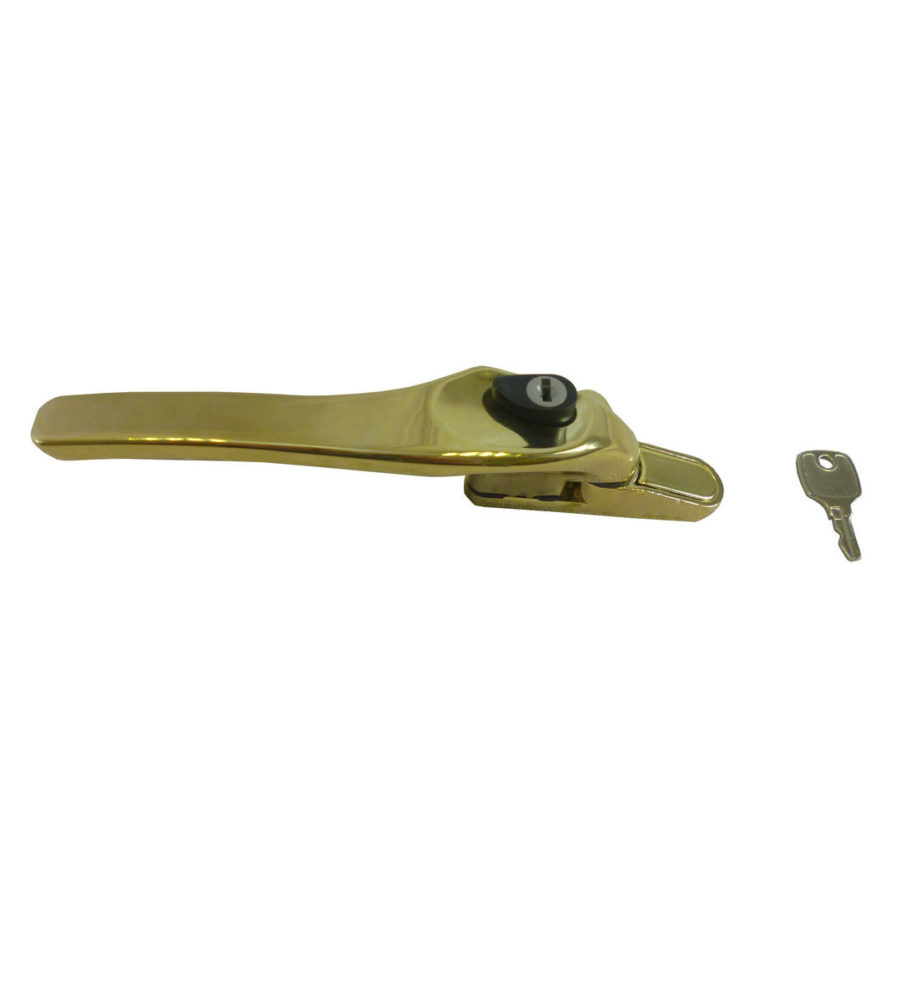 Sealco Timber Cockspur Window Handle Locking Gold Right Hand - Image 2