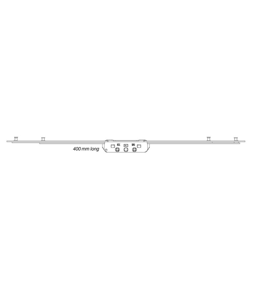 Maco Rail Multipoint Window Locking System 22mm Backset, 10mm Cam Height 400mm - Image 3
