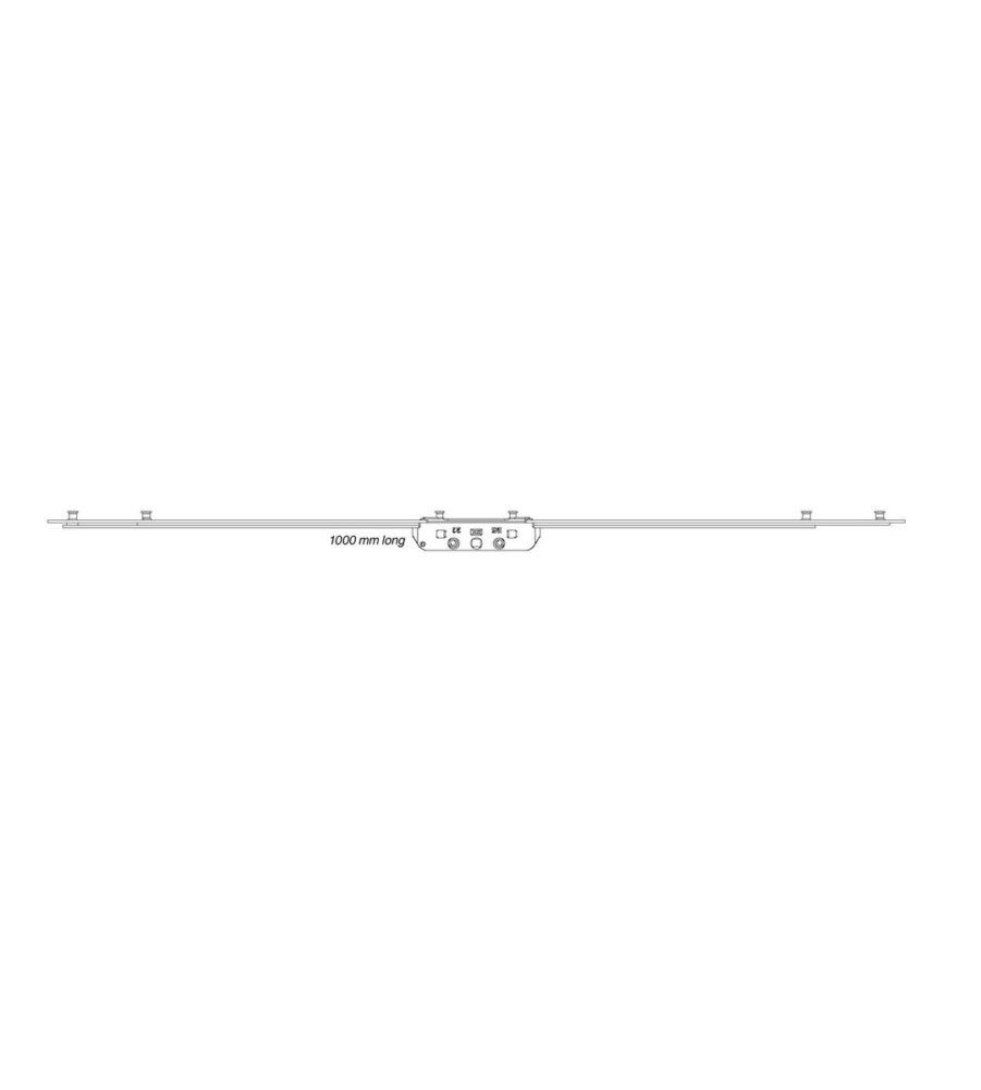 Maco Rail Multipoint Window Locking System 22mm Backset, 10mm Cam Height 1000mm - Image 3