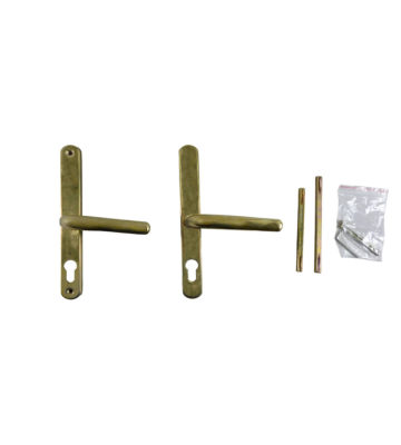 Fullex 68mm PZ, 215mm Centres Polished Brass Door Handle