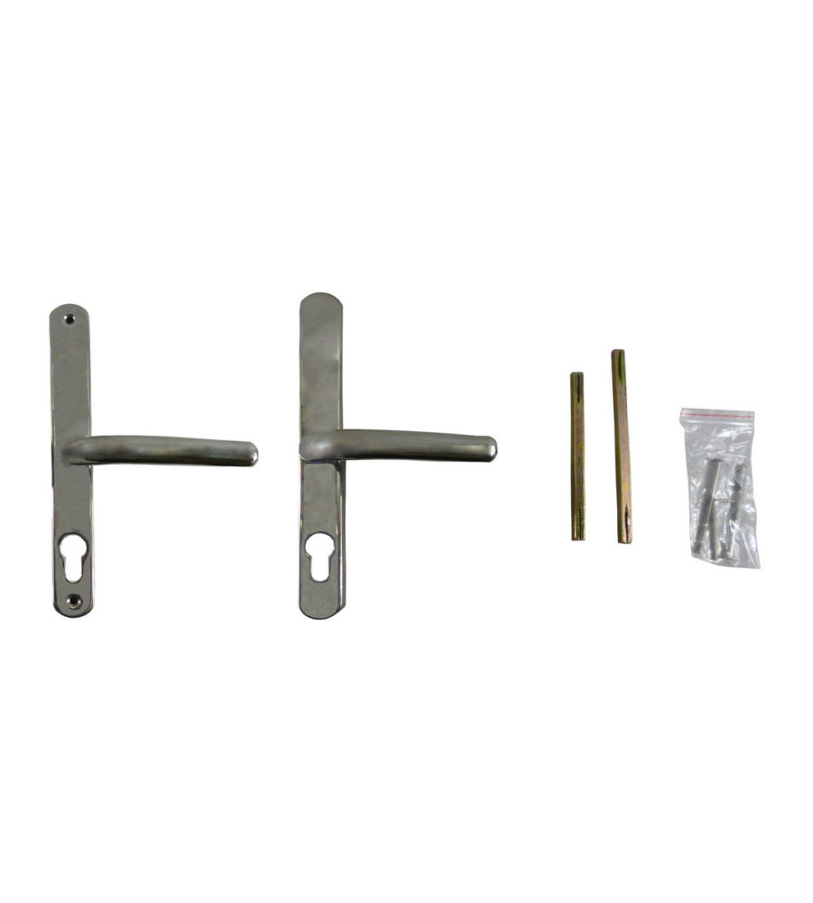 Fullex 68mm PZ, 215mm Centres Polished Chrome Door Handle