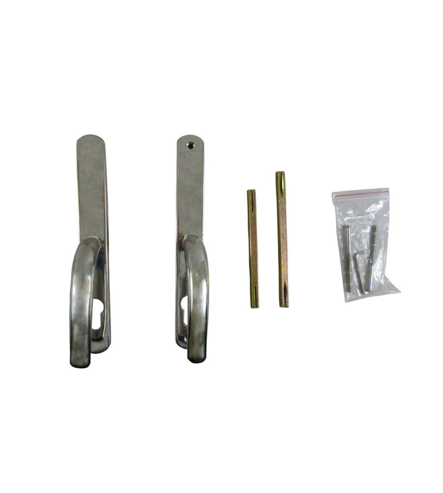 Fullex 68mm PZ, 215mm Centres Polished Chrome Door Handle - Image 3