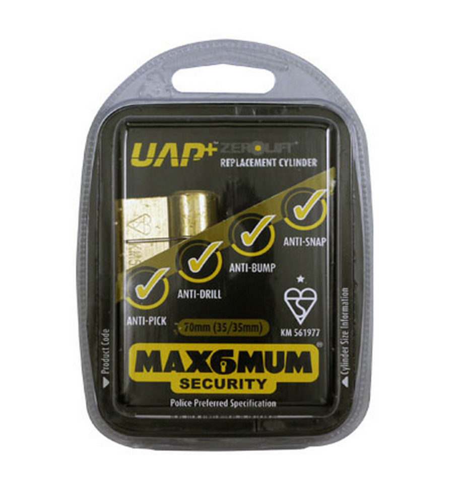 UAP Anti Snap Keyed Alike 45/55 Brass Euro Profile Cylinder (pair) - Image 2