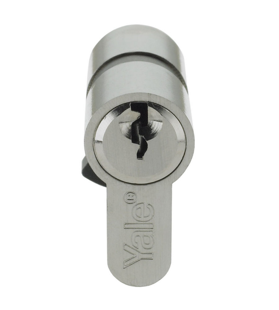 Yale 6 Pin Euro Profile Cylinder Lock Nickle 45/55 (100mm) c/w 3 Keys - Image 2