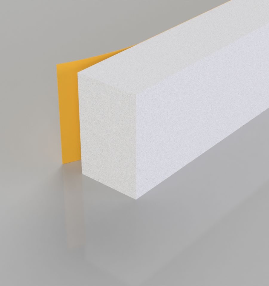 Stormguard Extra Thick Rubber White Foam Self-Adhesive Draught Excluder 7M