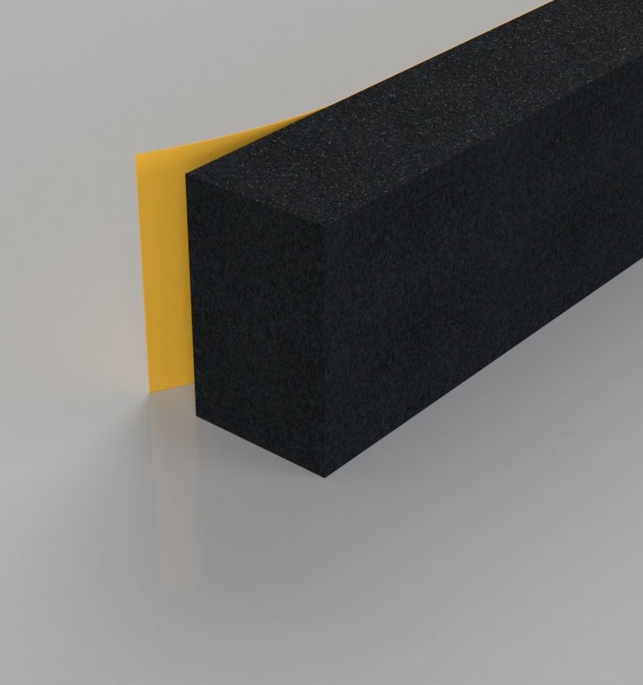 Stormguard Extra Thick Rubber Black Foam Self-Adhesive Draught Excluder 7M