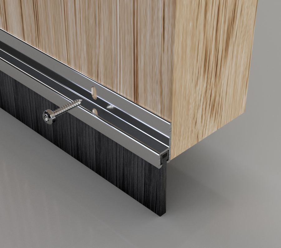 Stormguard Aluminium Brush Bottom Door Seal