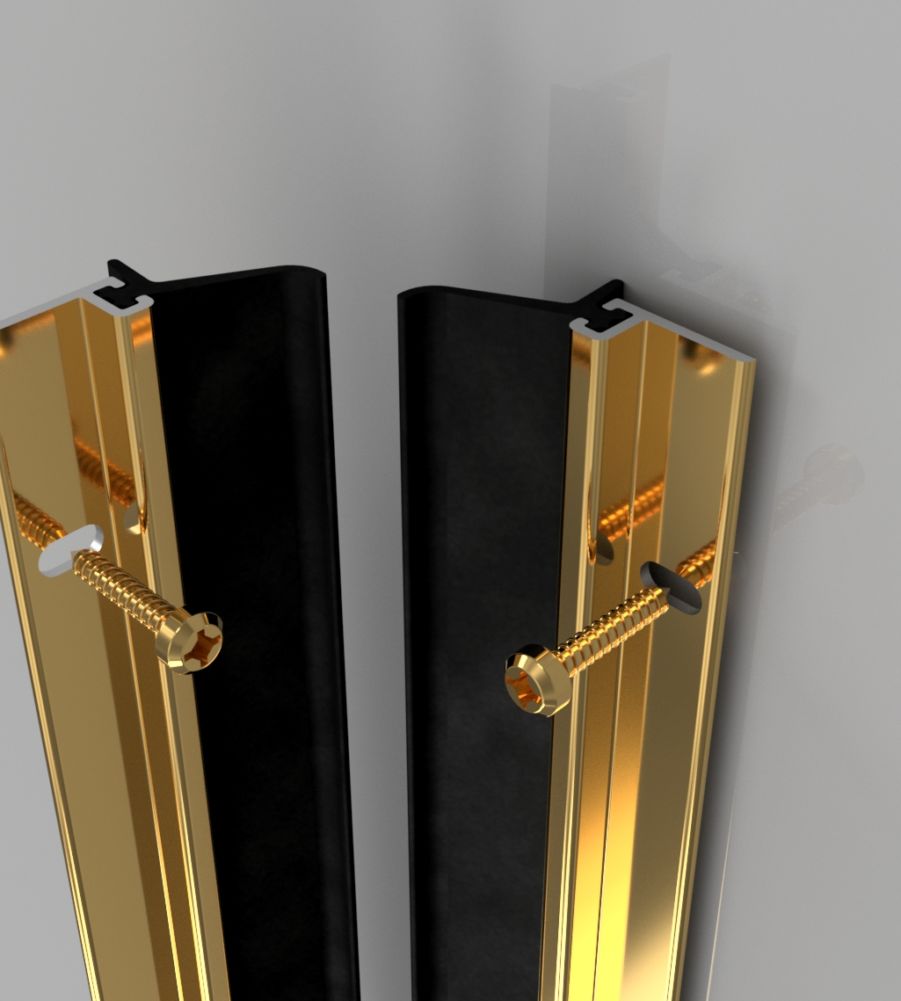 Stormguard Gold Aluminium RYT X Screw Fix Around Door Seal