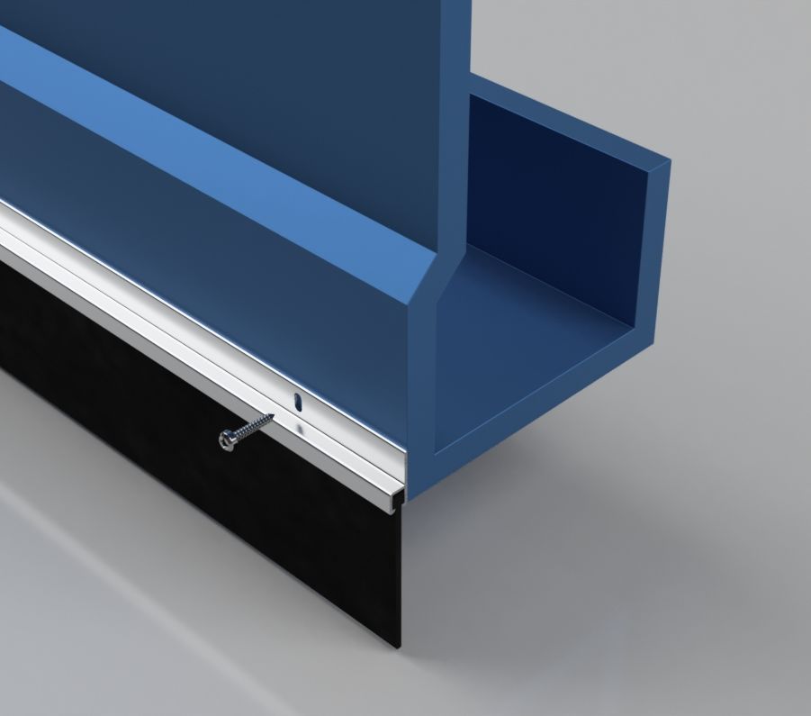 Stormguard Rubber Garage Door Seal Aluminium