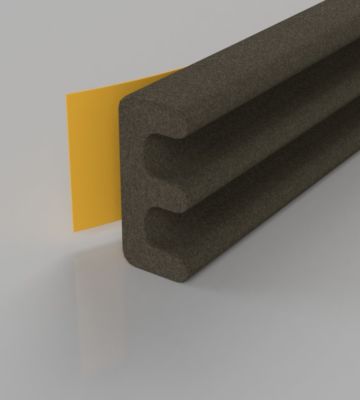 Stormguard Brown EPDM E Profile Draught Excluder 6M