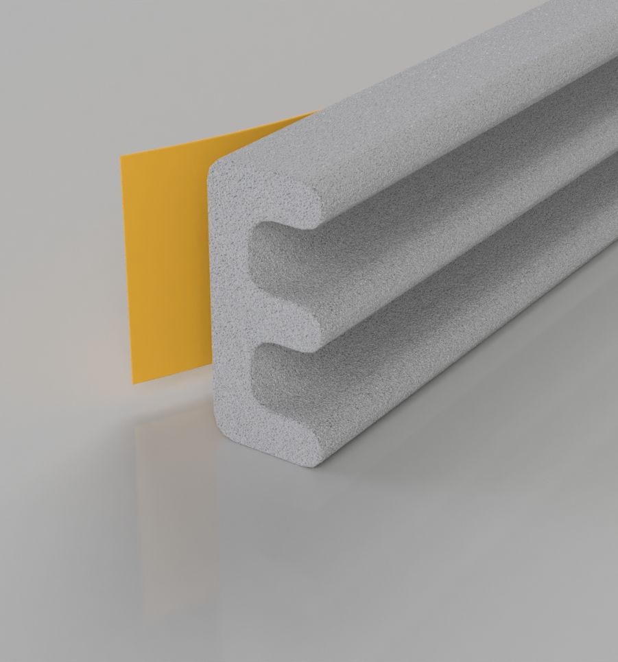 Stormguard White EPDM E Profile Draught Excluder 6M