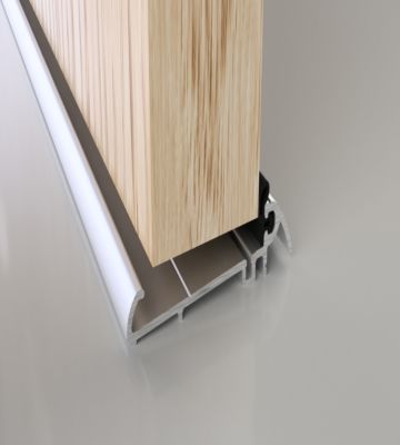 Stormguard 72mm Slimline Outward Opening Weatherbar c/w Deflector 2000mm Silver