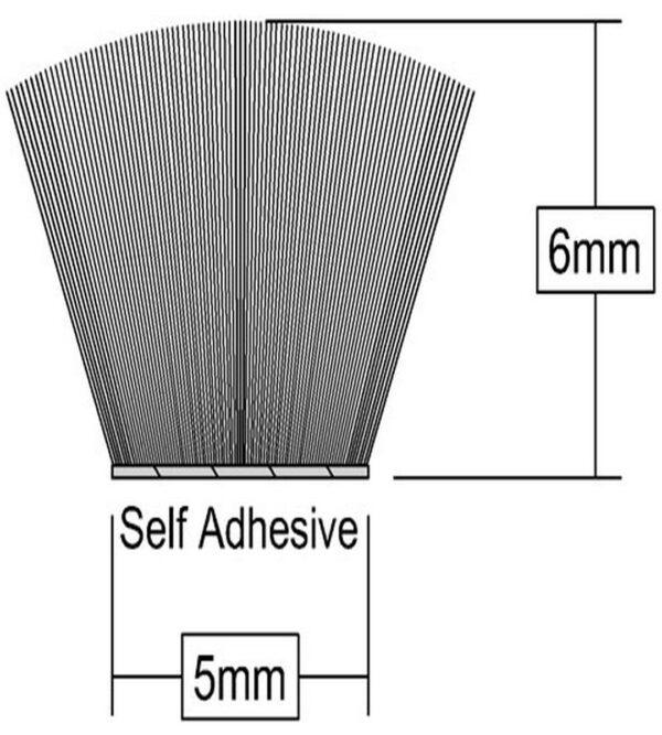 Stormguard Brown SelfAdhesive Brush Pile Draught Excluder 10M Sealco