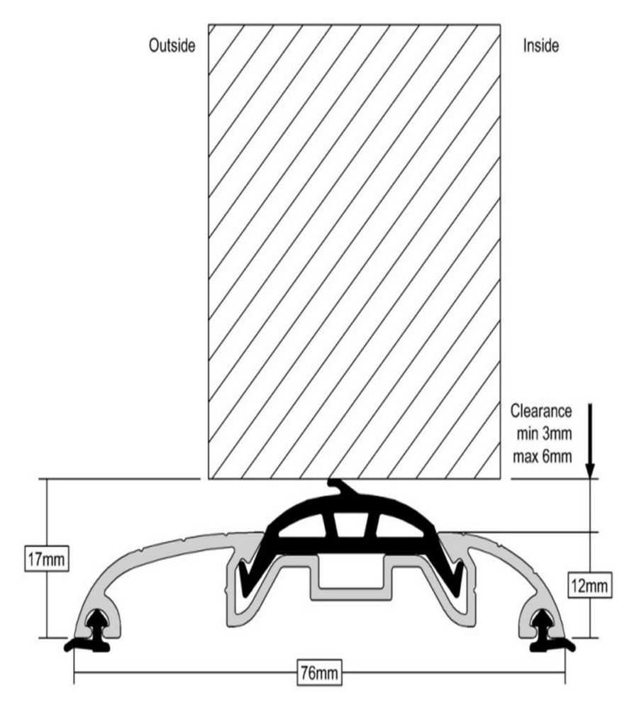 Stormguard Gold Aluminium SG100 Threshold 1 Mtr - Image 2