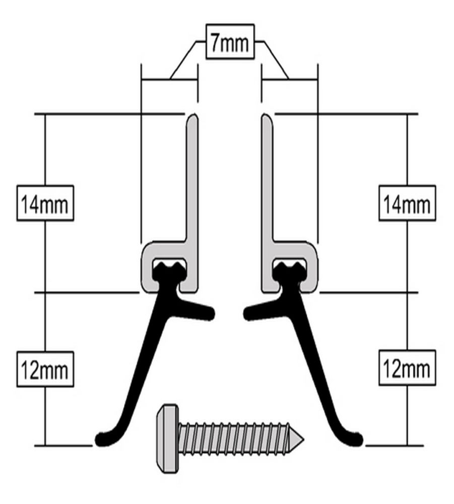 Stormguard RYT X Screw Fix Around Door Seal White Powder Coated Aluminium - Image 2