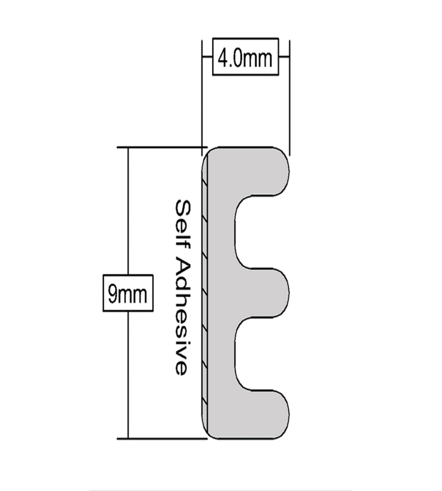 Stormguard White EPDM E Profile Draught Excluder 6M - Image 2