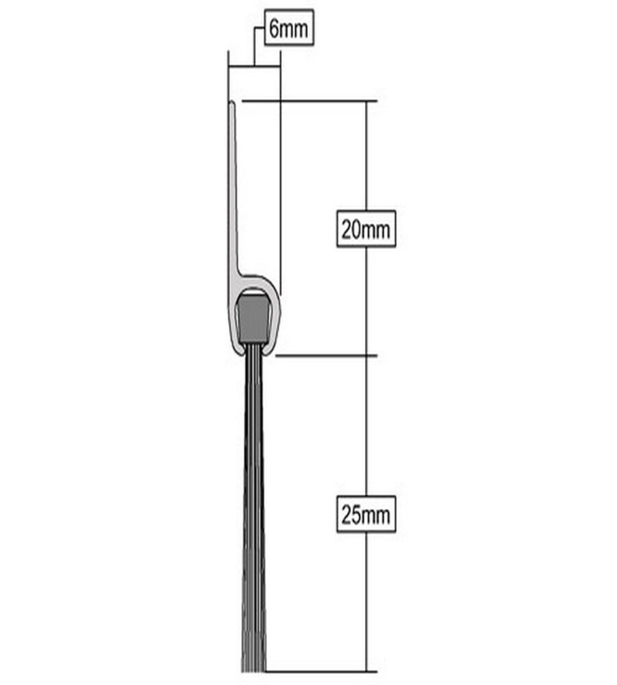 Stormguard White PVC Brush Bottom Door Seal - Image 2