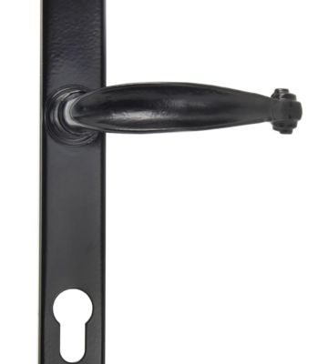 From The Anvil Black Cottage Slimline Lever Espag. Lock Set