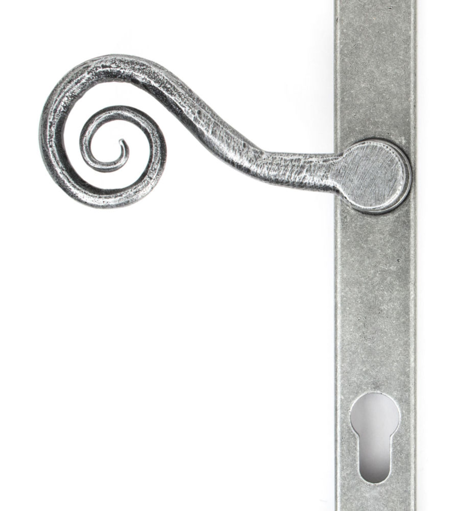 From The Anvil Pewter Patina Monkeytail Slimline Lever Espag. Lock Set - LH
