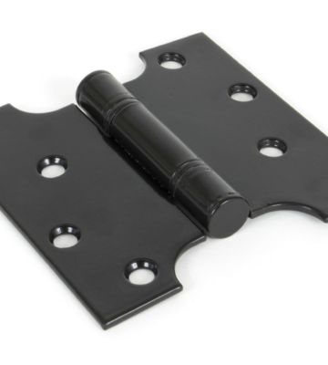 From The Anvil Black 4″ X 2” X 4″ Ball Bearing Parliament Hinge (pair)
