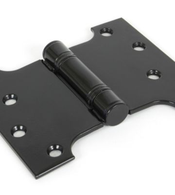 From The Anvil Black 4” x 3″ x 5″ Ball Bearing Parliament Hinge (pair)