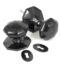 From The Anvil Black Octagonal Mortice/Rim Knob Set - Large