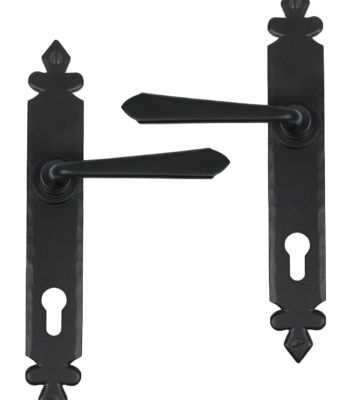 From The Anvil Black Cromwell Lever Espag. Lock Set
