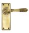 Aged Brass Reeded Lever Latch Set