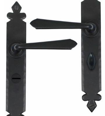 From The Anvil Black Cromwell Sprung Lever Bathroom Set
