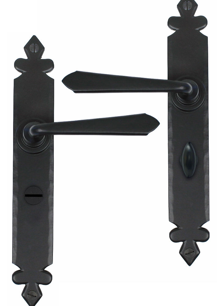 From The Anvil Black Cromwell Sprung Lever Bathroom Set