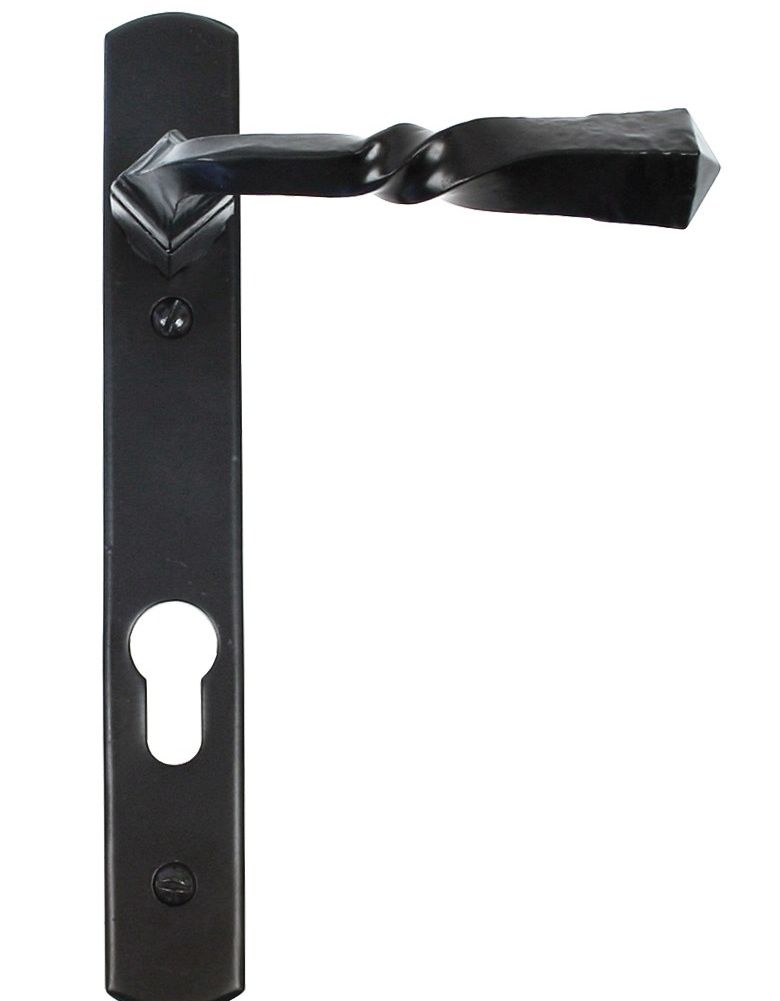 From The Anvil Black Narrow Lever Espag. Lock Set