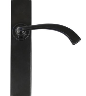 From The Anvil Black Gothic Curved Sprung Lever Latch Set