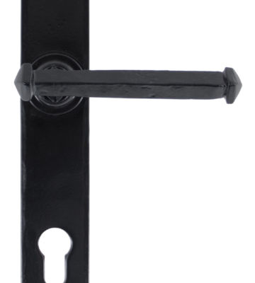 From The Anvil Black Tudor Lever Espag. Lock Set