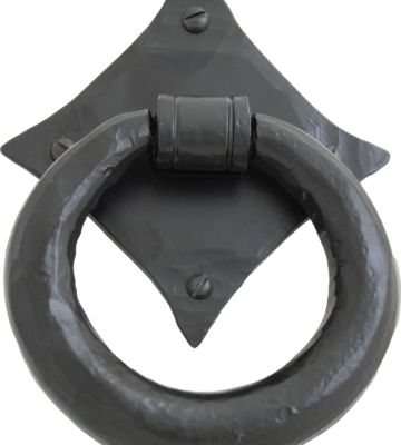 From The Anvil Black Ring Door Knocker