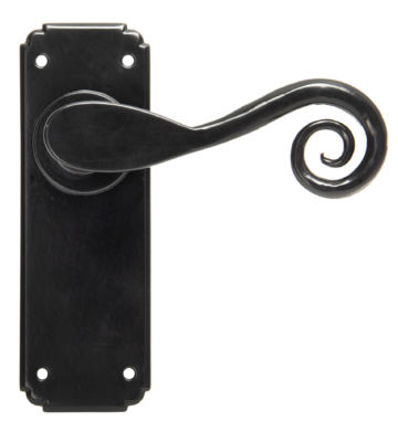 From The Anvil Black Sprung Monkeytail Lever Latch Handle Set