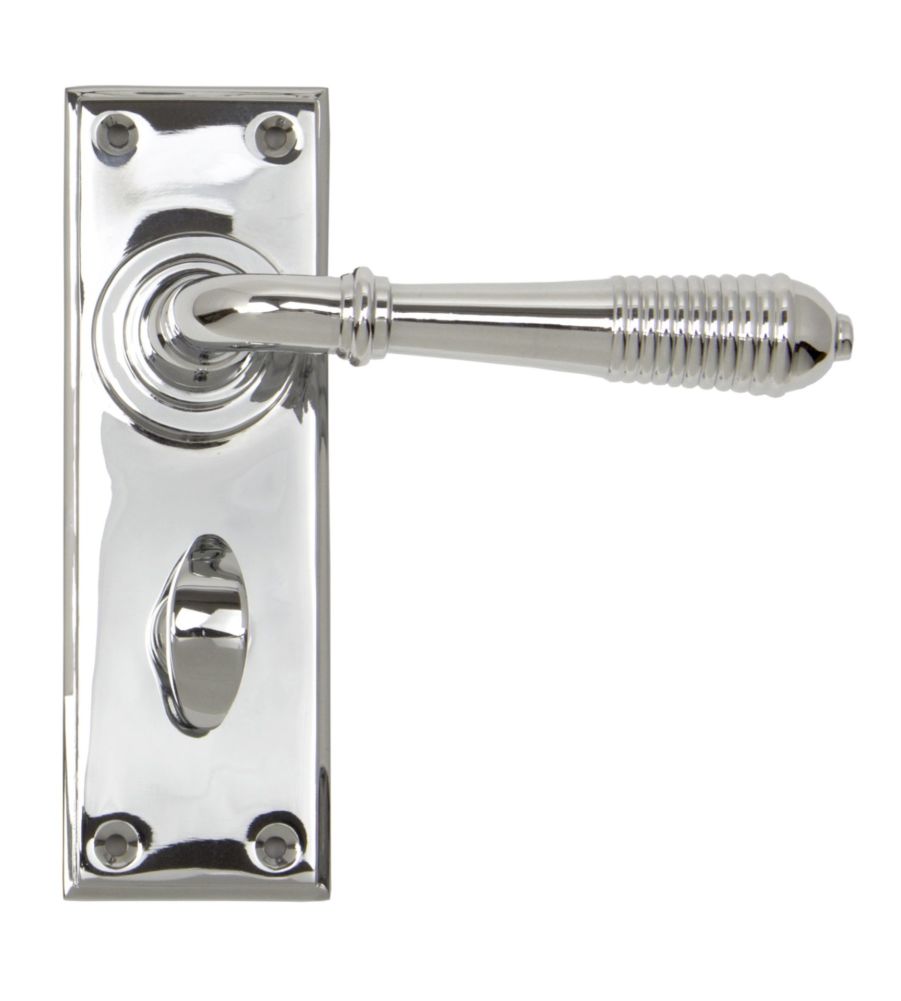 Polished Chrome Reeded Lever Bathroom Set